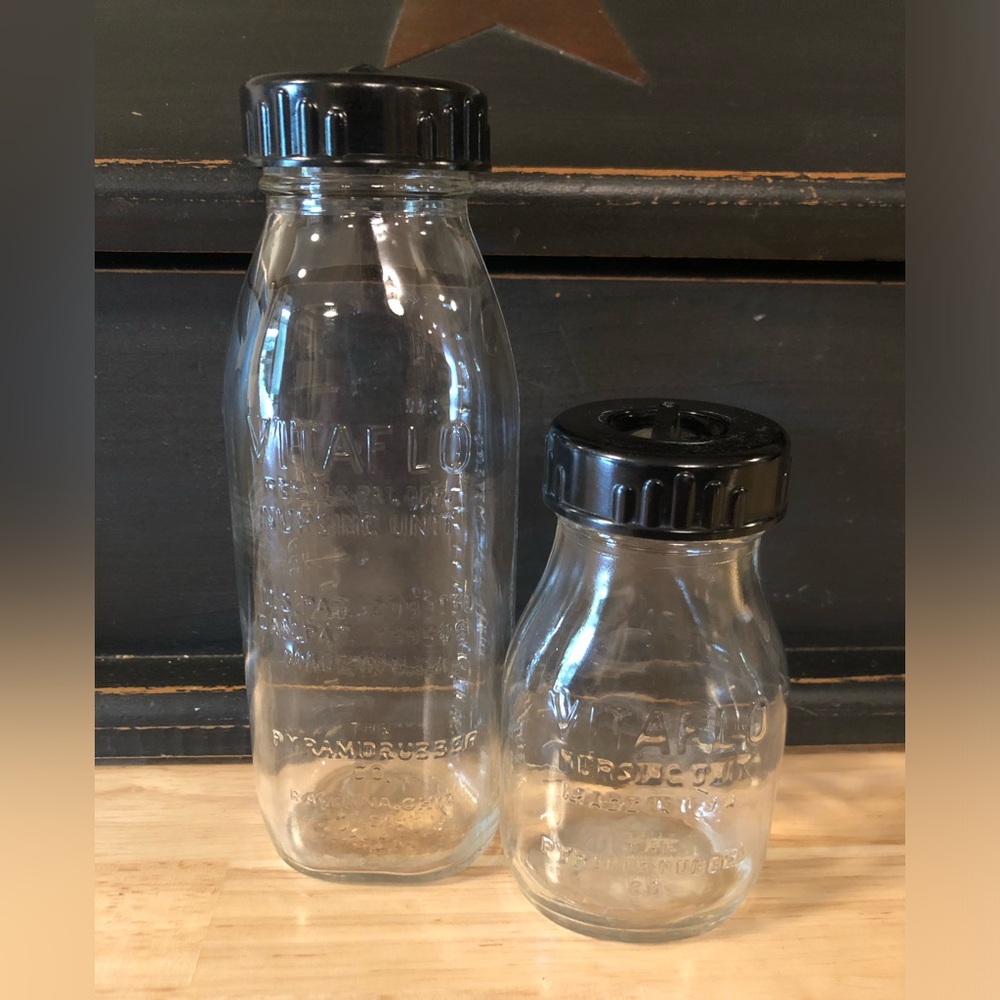 Vintage VitaFlo Bottles w/ lids